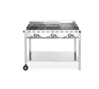 Barbecue Green Fire avec 3 brûleurs Profi Line 174kW - Hendi HENDI