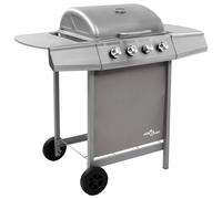 Barbecue Gril à Gaz avec 4 Brûleurs Argenté Jardin Terrasse Extérieur vidaXL