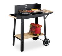 Barbecue Grill au charbon Chariot de barbecue Barbecue en bois Griller Acier