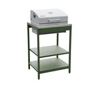 Barbecue grill charbon de bois vert Naxos grille chromée 2 étagères