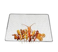 Barbecue Grill Mesh - Bac À Porte À Acier Inoxydable, De Vidange D'huile | Feuille Plate De 40x25 Cm Pour Le Charbon De Bois À Grille-nacelle Outil De Pique-nique, Tapis De Fumeur En Plein Air