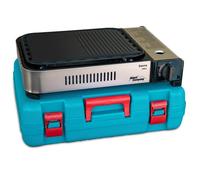 Barbecue grill Plancha gaz 2100W Piezo Haute Qualité + Mallette de transport ALPEN