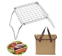 Barbecue Grilles, Grille Barbecue Portable Acier Inoxydable, Barbecue Portable Camping, Barbecue Grill Pliable, Avec Sac De Rangement, pour Pique Nique, Voyage, Jardin, Camping, 25.5 ×15 ×12.5 cm