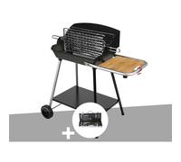 Barbecue horizontal et vertical excel grill + malette 8 accessoires inox - somag