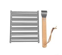 Barbecue Hot Dog Roller Grill avec support amovible à saucisses en acier inoxydable, fournit une cuisson uniforme et résistante à la rouille pour une utilisation à long terme (petit)