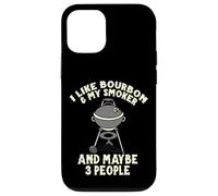 Barbecue Humoristique avec Inscription « I Like My Bourbon and My Smoker » Coque pour iPhone 12/12 Pro