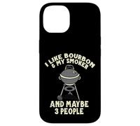 Barbecue Humoristique avec Inscription « I Like My Bourbon and My Smoker » Coque pour iPhone 14