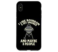 Barbecue Humoristique avec Inscription « I Like My Bourbon and My Smoker » Coque pour iPhone XS Max