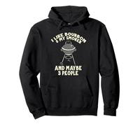 Barbecue Humoristique avec Inscription « I Like My Bourbon and My Smoker » Sweat à Capuche