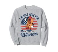 Barbecue humoristique avec inscription « I'm Just Here for the Wieners » Sweatshirt