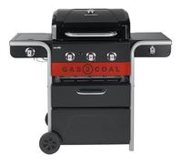 Char-Broil Barbecue hybride Gas2Coal 2.0 3B – 3 brûleurs, surface 61,5×44,5 cm, chariot noir