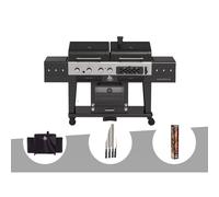 Barbecue hybride memphis ultimate version 2,0 + housse de protection + set de 4