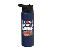 Barbecue I Love Roast Beef Meat Lover Stainless Steel Insulated Water Bottle