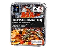 Barbecue instantané jetable au charbon de bois - Idéal pour les barbecues de jardin, le camping, les fêtes en plein air et les pique-niques - Facile à utiliser (500 g)