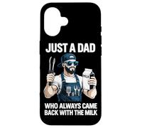 Barbecue Just A Dad Who Always Came Back with The Milk Grill Dad Coque pour iPhone 16