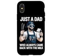 Barbecue Just A Dad Who Always Came Back with The Milk Grill Dad Coque pour iPhone X/XS