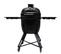 Barbecook Barbecue Kamado Kamal 2.0 Griller, Fumer, Cuire à la Vapeur, rôti, Large, Noir, 128x78x115cm
