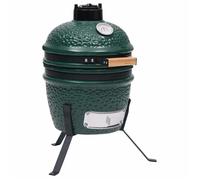Barbecue Kamado en céramique - vidaXL - 56 cm - Vert - Grille de cuisson 26,5 cm - Thermomètre intégré