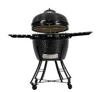 Barbecue Kamado Noir Céramique Grille Ø 52cm Thermomètre PIT BOSS