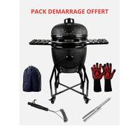 Barbecue Kamado YAKINIKU® - Céramique, cuisson au charbon - BBQ fumoir japonais Ø 52 cm, 20 pouces - Grille inox -