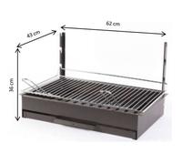 LE MARQUIER Vulcain Barbecue en acier - 61 x 33 cm