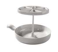 Barbecue Micro-Ondes - Cuiseur À Bacon PP 26 Cm | Plateau À Bacon Multifonctionnel Pour Micro-ondes Avec Brosse Et Pinces En Silicone | Conçu Pour Cuire Uniformément, En Toute Sécurité Et Délicieuseme