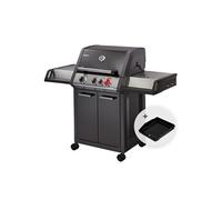 Barbecue Monroe Black Pro 3K Turbo - - 3 brûleurs dont 1 Turbo Zone + plaque plancha offerte