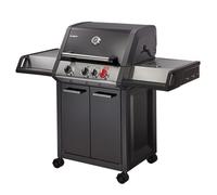 ENDERS - Barbecue Monroe Black Pro 3 K Turbo - 3 brûleurs dont 1 Turbo Zone - 1 brûleur latéral - Simple Clean - Switch Grid - Jusqu'à 14 convives - 14,1 kW