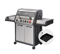 Barbecue Monroe Pro 4 SIK Turbo - ENDERS - 4 brûleurs dont 1 Turbo Zone - 1 brûleur arrière infrarouge + plaque plancha offerte G