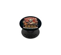 Barbecue Pitmaster Raccoon avec Funny Roadkill on The Grill PopSockets PopGrip Adhésif
