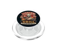 Barbecue Pitmaster Raccoon avec Funny Roadkill on The Grill PopSockets PopGrip pour MagSafe
