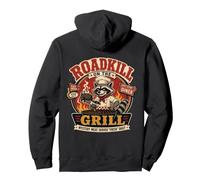 Barbecue Pitmaster Raccoon avec Funny Roadkill on The Grill Sweat à Capuche