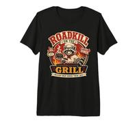 Barbecue Pitmaster Raccoon avec Funny Roadkill on The Grill T-Shirt Haut de Gamme