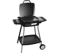 Barbecue Plancha électrique FlameMaster 2000 ProCook - 2000 W - Grande surface de cuisson de 43 x 38 cm - Anti adhesif - Couvercle Rabattable - Plateau Ramasse-graisses - Thermostat Ajustable - Roues 