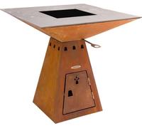 Barbecue Plaque de cuisson en acier Cube Surface de cuisson 82 cm