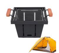 Barbecue pliable - Four à charbon avec 4 niveaux de réglage de la hauteur - de cuisson résistante à la chaleur - Pour camping, extérieur, pique-nique, barbecue, terrasse, jardin, randonnée