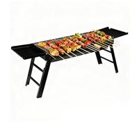 Barbecue pliable - Poêle de pique-nique pliable | Barbecue au charbon avec plateaux latéraux - Pour extérieur, camping, appartement, balcon, plage, cuisine, pique-nique et voyage