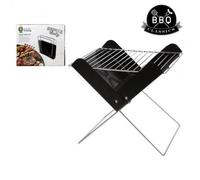 Barbecue Pliable Portable au Charbon de Bois Noir - Voyage, Pic Nic, Camping
