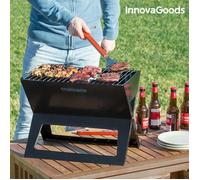 Barbecue Pliable portable au charbon de bois noir - Voyage, Pic nic, Camping, Petit barbecue nomade portatif, bbq pliable