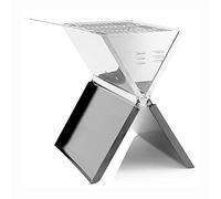 Barbecue pliable portable au charbon de bois pliable pour camping et pique-nique - Mini barbecue compact avec grille en acier inoxydable - Pour l'extérieur, le jardin, la plage (3 à 5 personnes)