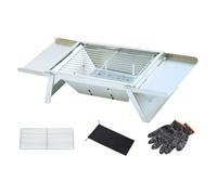 Barbecue pliable sans fumée pour l'extérieur, fabriqué en acier inoxydable, portable pour le camping et les pique-niques, résistant à la rouille et compact pour un rangement facile (normes de niveau