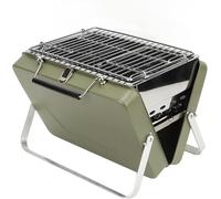 Barbecue Portable Au Charbon De Bois - Design Compact Et Pliable en Forme De Carnet, Idéal pour La Cuisine en Plein Air, Le Camping, Les Pique-niques Et Les Fêtes dans Green