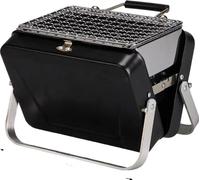 Barbecue portable au charbon de bois, design compact, un seul siège, construction durable, noir
