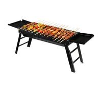Barbecue Portable Au Charbon - Réchaud Pliable Et Démontable,Barbecues Au Charbon Avec Des Plateaux Latéraux | pour Extérieur Camping Appartement Balcon Plage Cuisine Pique-nique Voyage