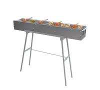 Barbecue portable de 100 cm - Pliable - Avec pied en alliage de zinc et fer - Grand barbecue pour jardin, camping, plage, extérieur - Avec régulation de l'air pour la famille et les amis