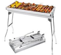 Barbecue portable en acier inoxydable - Design pliable pour le camping, les fêtes dans le jardin et la cuisine en plein air - Parfait pour les amateurs de barbecue et les amateurs de plein air
