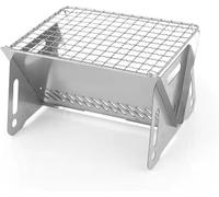 Barbecue portable en acier inoxydable pliable pour le camping - Mini barbecue de table amovible pour la cuisine en plein air
