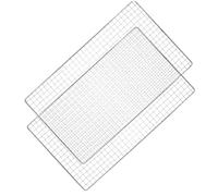 Barbecue Portable extérieur, Grille de Barbecue en Acier Inoxydable, lot 2, Argent, 44 x 26 cm