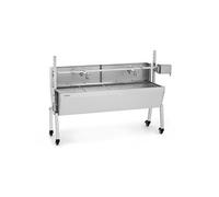 Sauenland Pro Barbecue broche pour cochon de lait 13W 4 roulettes inox