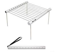 Barbecue pour feu de camp avec cadre pliable et support amovible en acier inoxydable 304 pour un transport facile vers les sites de camping et de randonnée